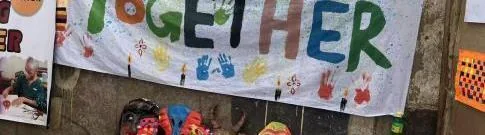 Children's Weaving Together community artwork